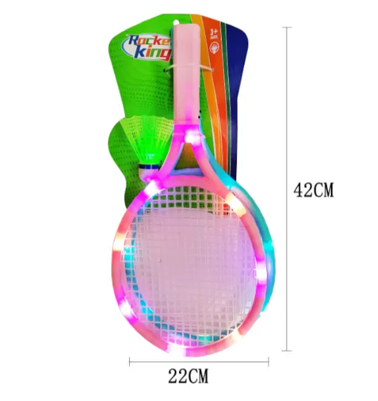Badminton cu rachete luminoase, roz-albastru, cod 990180 Badminton cu rachete luminoase, roz-albastru, cod 990180