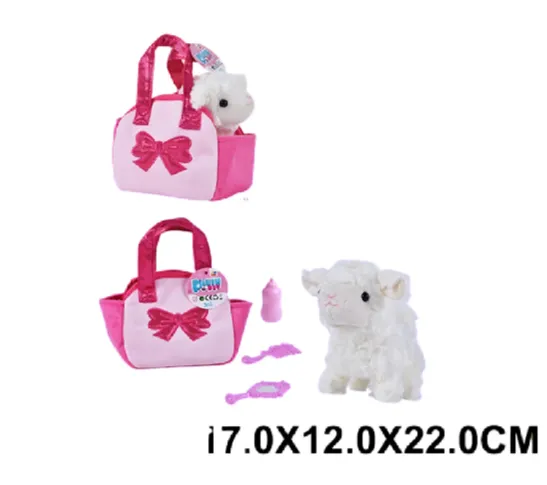 Овечка работает на батарейках, бежит и издает звуки.