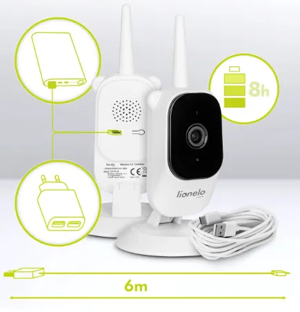 Cameră adițională pentru monitor video bebelusi Lionelo Babyline 3.2, 2.8 Cameră adițională pentru monitor video bebelusi Lionelo Babyline 3.2, 2.8