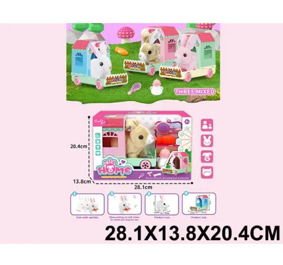 Iepuras pe baterii,merge si emite sunete