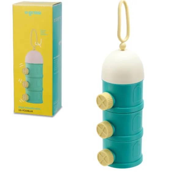 Container pentru lapte praf cu maner si 3 compartimente