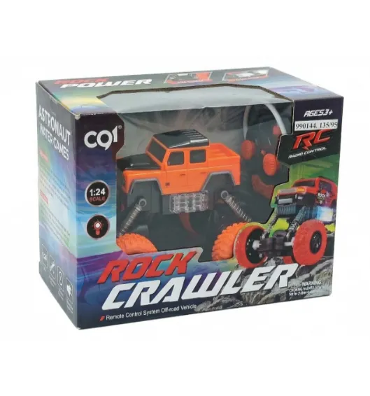 Mașină OFF ROAD 1:24 cu telecomandă, cu lumină, portocalie, cod 990144