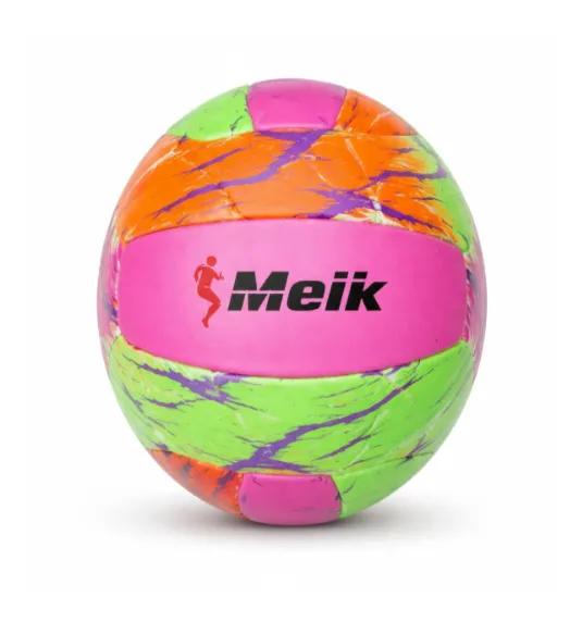Волейбольный мяч Size 5 Machine-Stitched, зелено-розово-оранжевый, код 2169D