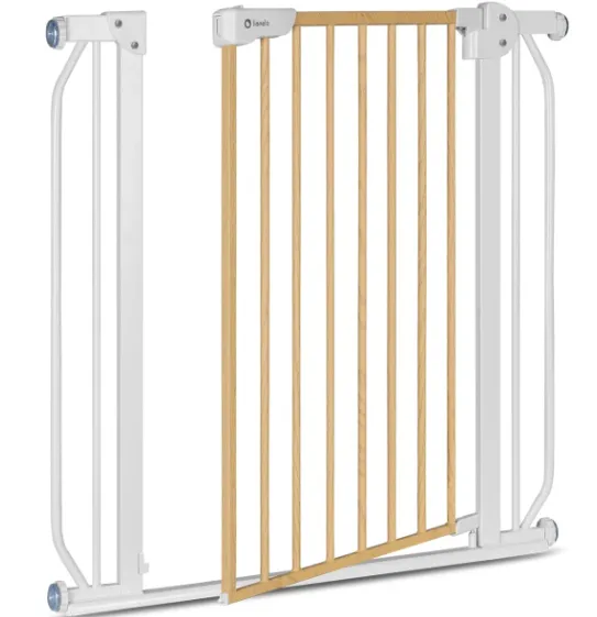 Poarta de siguranta Lionelo Truus Slim White Natural, 75-105 cm Poarta de siguranta Lionelo Truus Slim White Natural, 75-105 cm