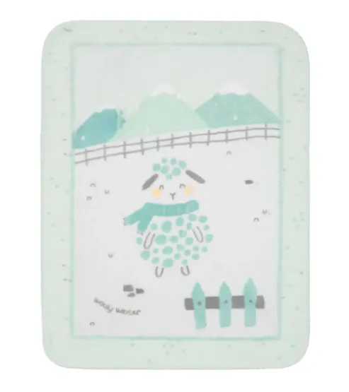 Păturică Kikkaboo Sleepy Sheep Green, 80x110 cm