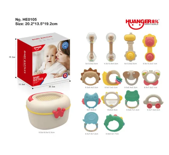 Набор игрушек из 14 погремушек в коробке HE0105