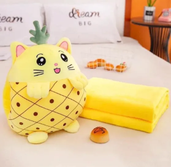 Jucărie din pluș Ananas cu plapumă, 40 cm (86794)