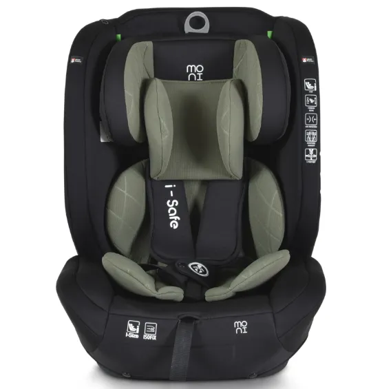 Scaun auto 76-150 cm (i-Size) Isofix Moni Isafe Green Scaun auto 76-150 cm (i-Size) Isofix Moni Isafe Green