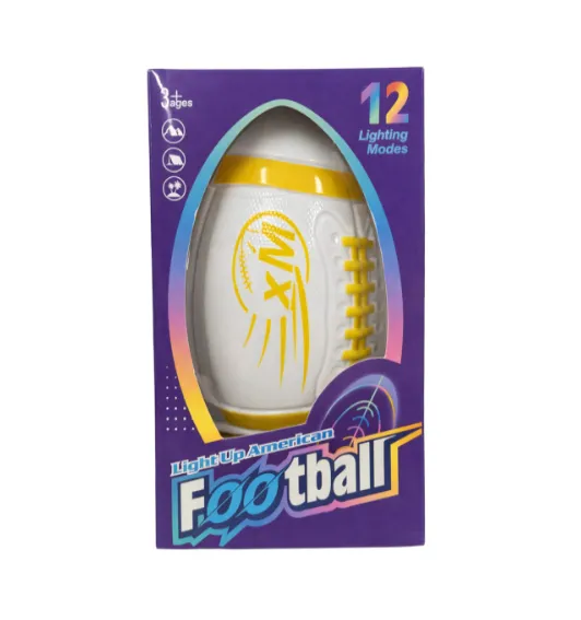 Minge de rugby cu lumină și sunet, galbenă, cod 962127