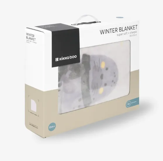 Păturică Kikkaboo Sherpa Seally Me Grey 110x140 cm Păturică Kikkaboo Sherpa Seally Me Grey 110x140 cm