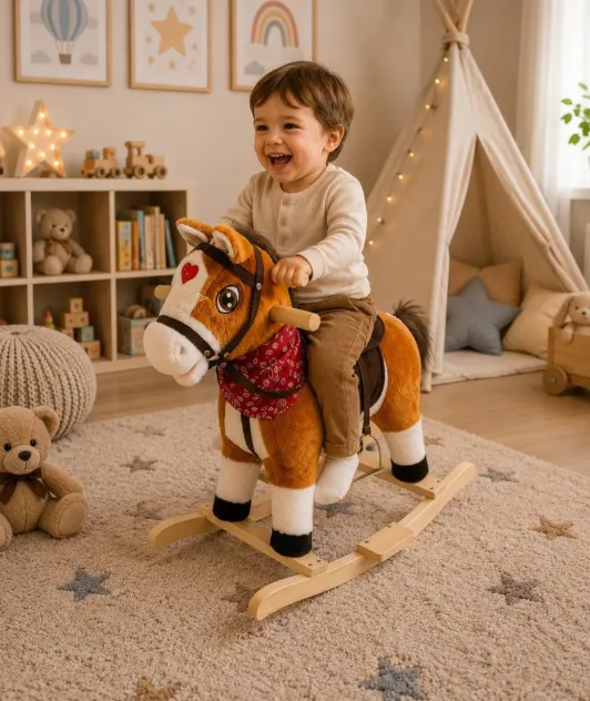 Balansoar moale „Cal de cowboy”