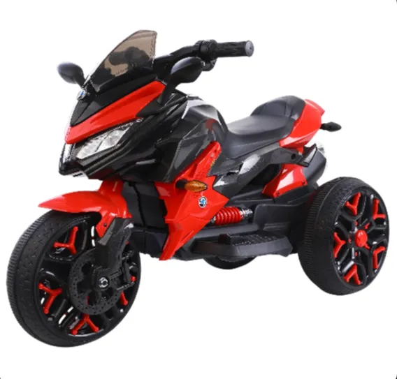 Детский электромотоцикл с дистанционным управлением, красный (56788)