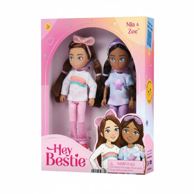 Set 2 păpuși Battat Hey Bestie Ora de culcare, cod 2032D