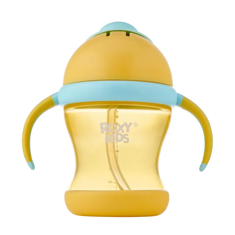 Cana anti-varsare cu pai Roxy Kids, Miere (RFD-008-B) Cana anti-varsare cu pai Roxy Kids, Miere (RFD-008-B)