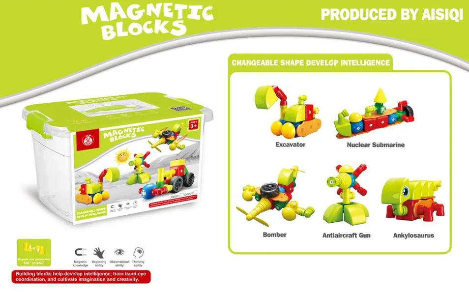 Constructor magnetic 5 in 1, in cutie, XH8832