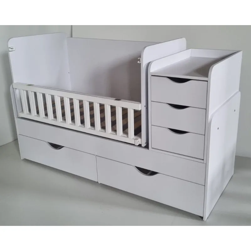 Pătuţ Eucalyptus Larry Premium Transformer (DS-1002) Alb+Gri Pătuţ Eucalyptus Larry Premium Transformer (DS-1002) Alb+Gri