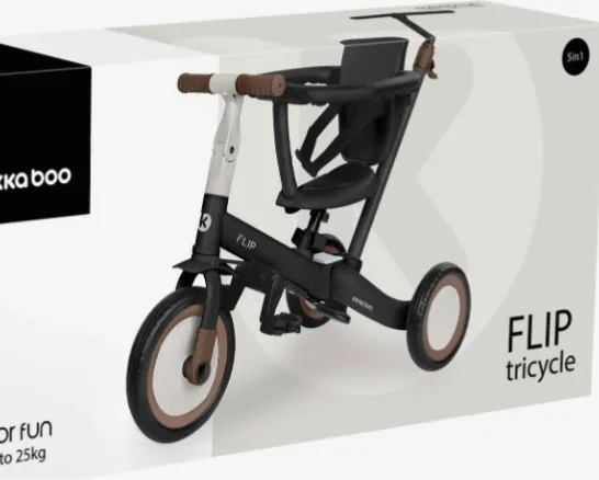 Tricicletă 5 în 1 Kikkaboo Flip Black Tricicletă 5 în 1 Kikkaboo Flip Black