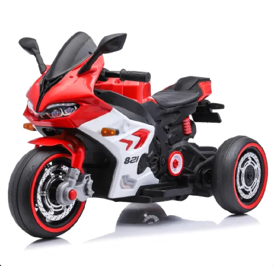 Красный детский электромотоцикл (822) (64828)