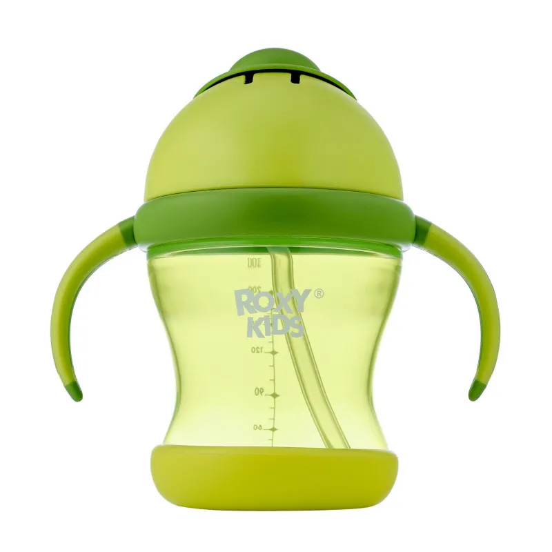 Cana anti-varsare cu pai Roxy Kids, Lime (RFD-008-G) Cana anti-varsare cu pai Roxy Kids, Lime (RFD-008-G)