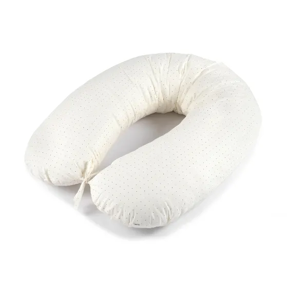 Pernă pentru gravide PM forma-V cu față de pernă Bulina Ivory, 135 cm