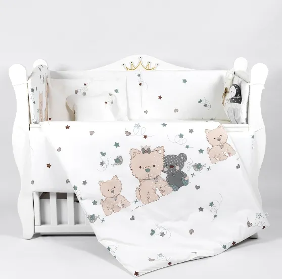 Lenjerie de pătuț 8 piese PM Lovely Puppy