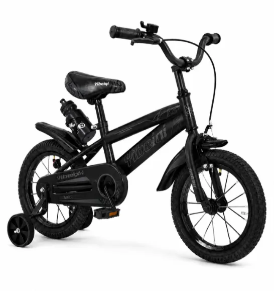 Bicicleta 14 inch, cu 4 roti, neagra, cod 2703D