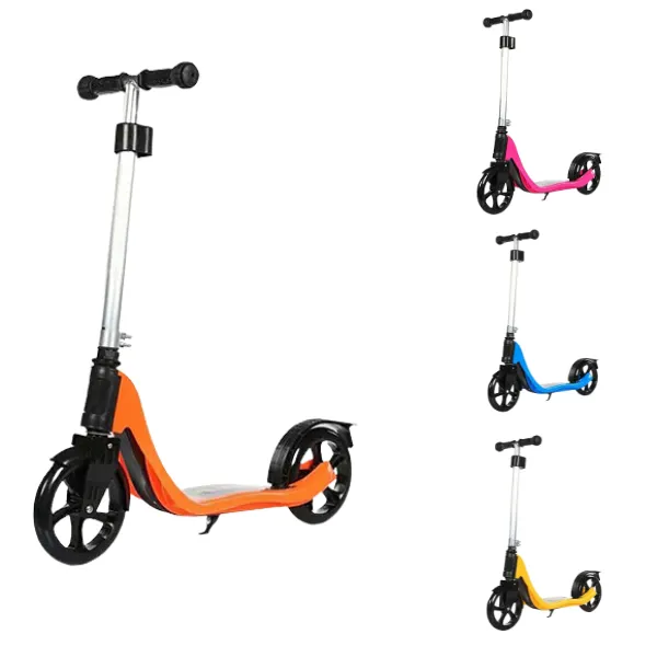 Детский самокат с регулируемым рулем и полиуретановыми колесами, 4 цвета