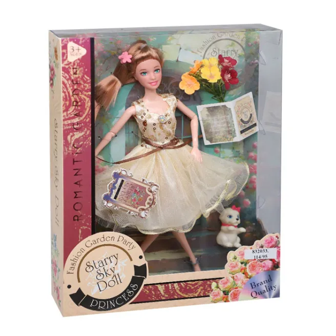 Кукла с искусственными цветами, питомцем и аксессуарами, 29 см, код 832033