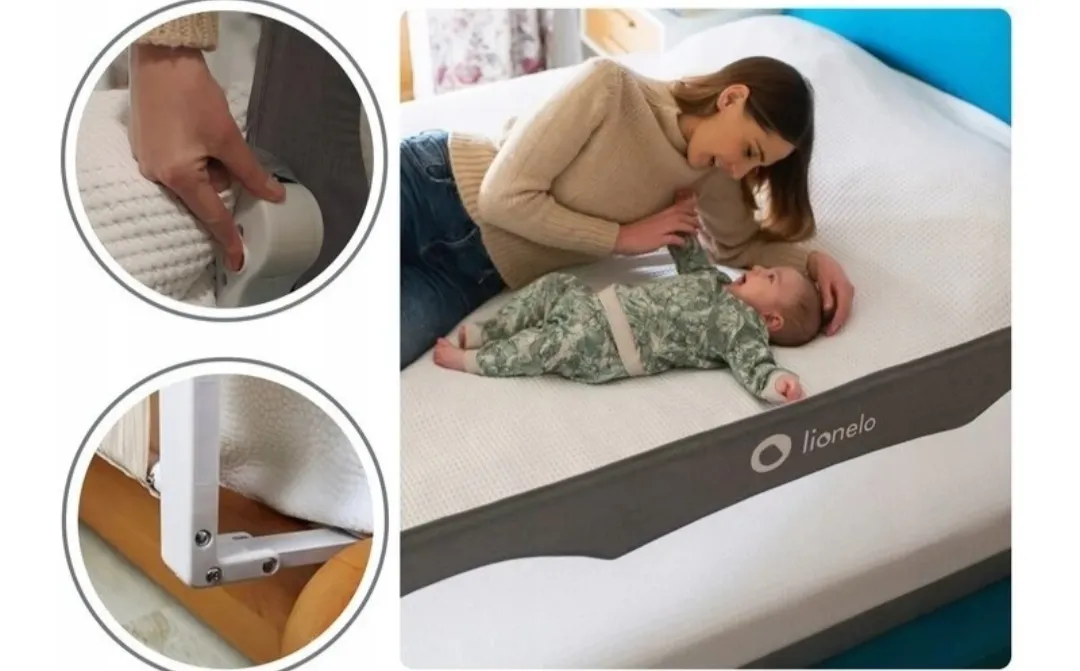 Barieră de protecție pentru pat Lionelo Hanna Grey, 150 cm Barieră de protecție pentru pat Lionelo Hanna Grey, 150 cm