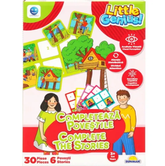 Joc de logică ”Completează poveștile”, (ro), roșu-verde Joc de logică ”Completează poveștile”, (ro), roșu-verde