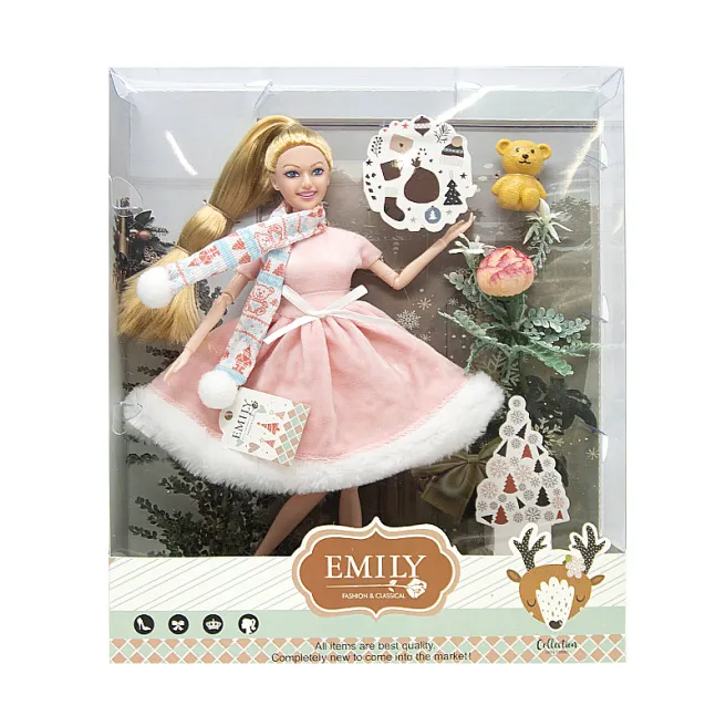 Кукла Emily 30 см, в зимнем пплатье, код 672036