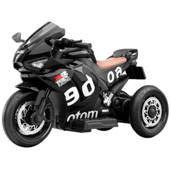 Детский электромотоцикл с дистанционным управлением, черный (96307)