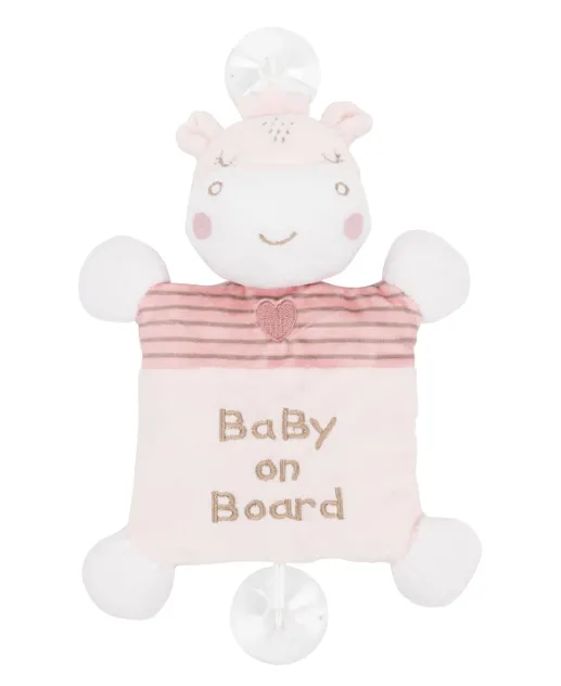 Semn auto de pluș KikkaBoo Baby on Board Hippo Dreams, 26 cm