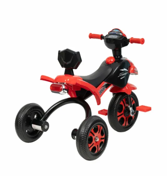 Bicicletă-triciclu pentru copii cu 3 roți, roșie, cod 2110D Bicicletă-triciclu pentru copii cu 3 roți, roșie, cod 2110D