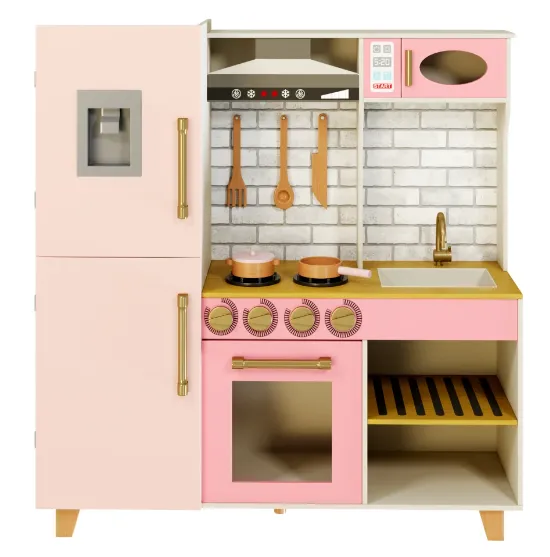 Bucatarie din lemn pentru fetite, cu sunete si lumini