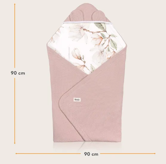 Păturica pentru scoica auto Lionelo Travel Beige Magnolia, 90x90 cm Păturica pentru scoica auto Lionelo Travel Beige Magnolia, 90x90 cm