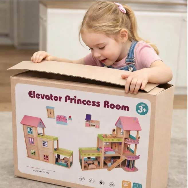 Căsuță pentru păpuși cu lift, cod 1439D Căsuță pentru păpuși cu lift, cod 1439D