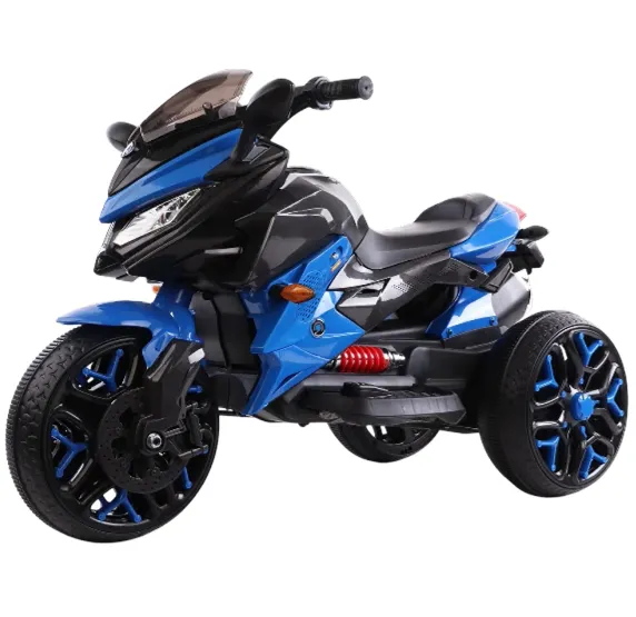 Детский электромотоцикл с дистанционным управлением, синий (67899)