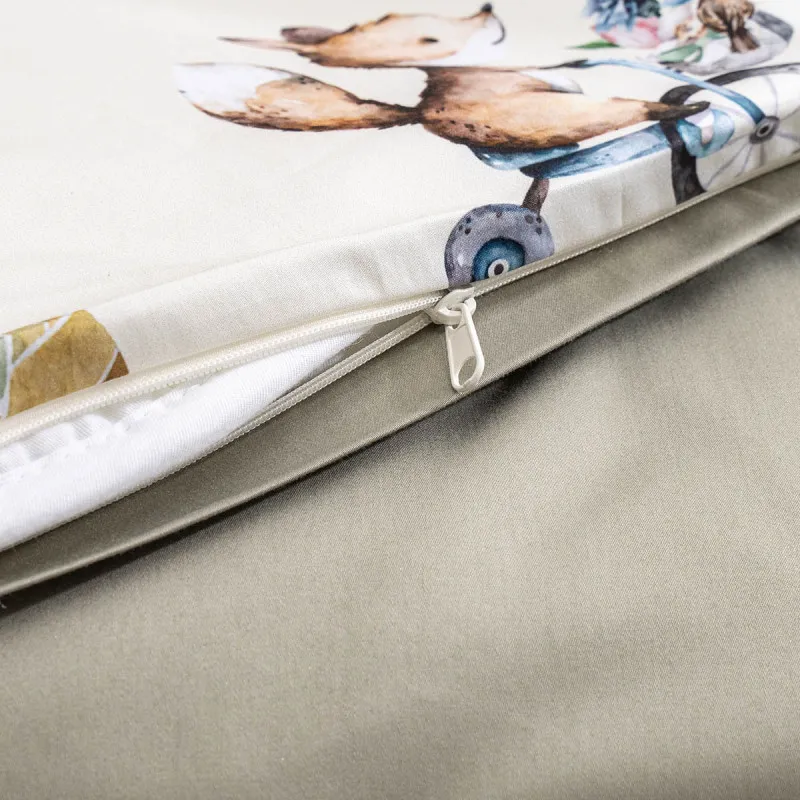 Lenjerie de pat pentru copii Perina Friends (FD3-01.1) Gri-oliva Lenjerie de pat pentru copii Perina Friends (FD3-01.1) Gri-oliva