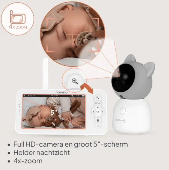 Monitor video bebeluși Lionelo Babyline 9.2 AI 5'', 200 m Monitor video bebeluși Lionelo Babyline 9.2 AI 5'', 200 m