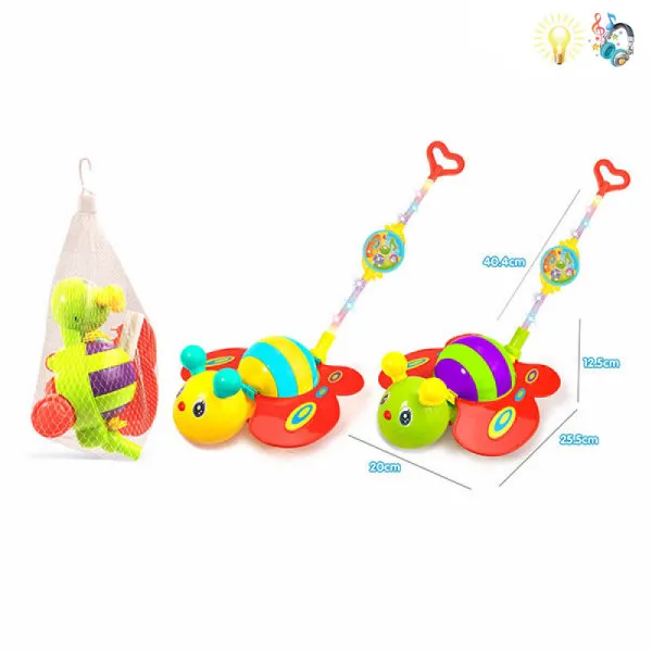 Jucarie cu suport de tragere cu muzica si lumini - fluture 001946 