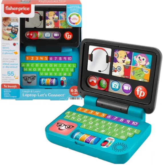 Jucărie educativă în limba română „Laptop ” de la Fisher-Price