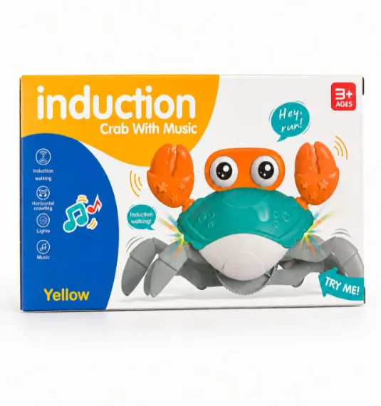 Crab cu telecomanda 2.4G, lumina, sunet, galben, cod 10167b