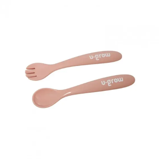 Set diversificare 5 piese din silicon: bavetă, bol, farfurie, linguriță și furculiță, roz Set diversificare 5 piese din silicon: bavetă, bol, farfurie, linguriță și furculiță, roz