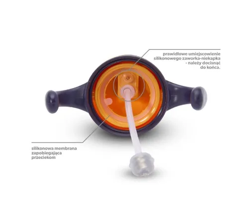 Cana cu pai Akuku Blue (9 luni +), 280 ml Cana cu pai Akuku Blue (9 luni +), 280 ml