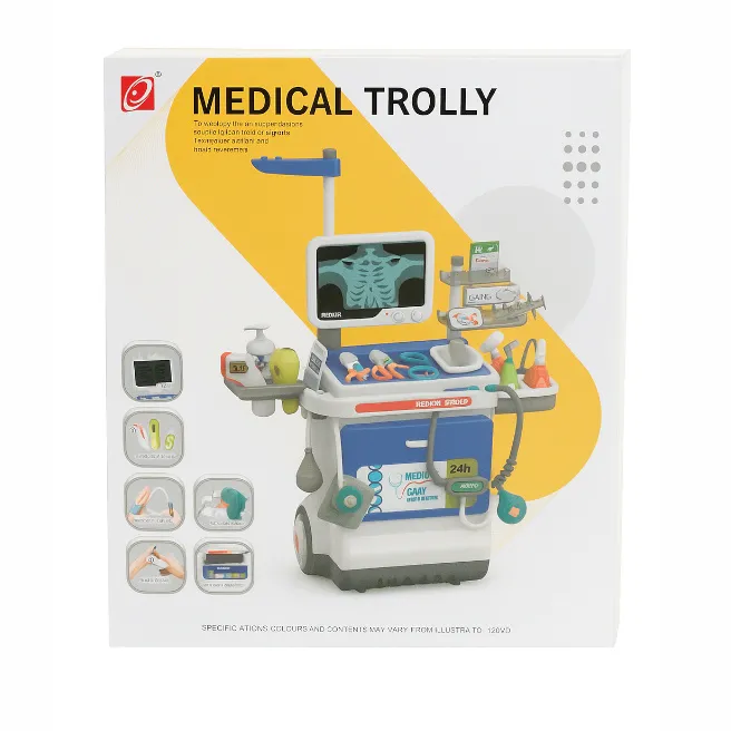 Набор доктора с мед. тележкой,, синий, код 922054