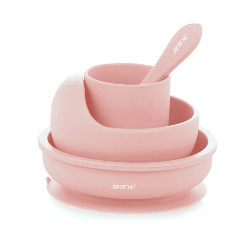 Set de masă din silicon pentru copii Jane (070231 U09) Roz Pal Set de masă din silicon pentru copii Jane (070231 U09) Roz Pal