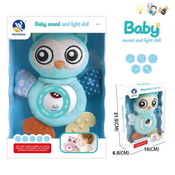 Jucarie de plus cu muzica si lumini - bufnita 000182 