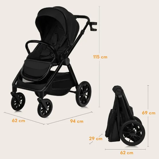 Carucior 2/1 Lionelo Layla Grey Stone Carucior 2/1 Lionelo Layla Grey Stone