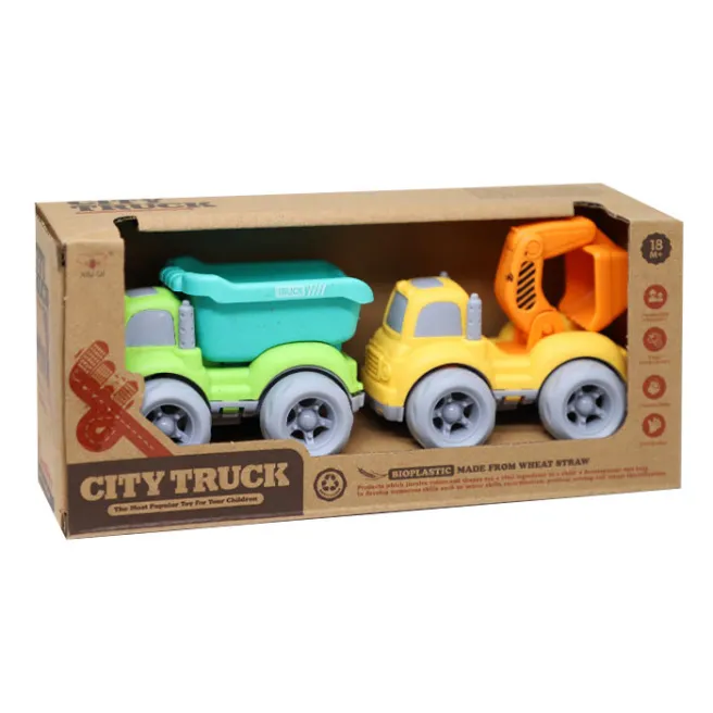 Camion excavator și autobasculantă din material bio-plastic, cod 852020